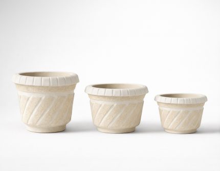 Vaso Redondo Riscado em Brita