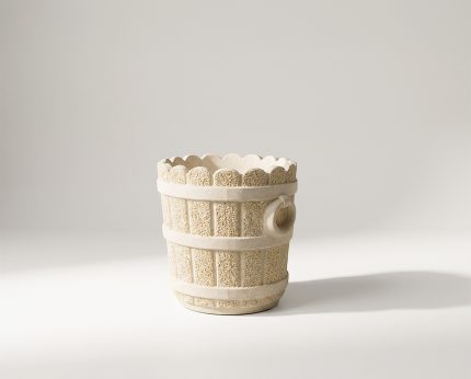 Vaso Redondo com Ripas em Brita