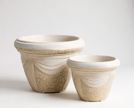 Vaso Redondo em Brita com Faixa