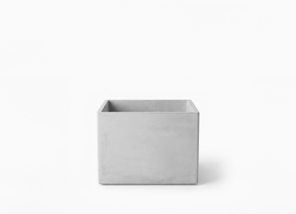 Vaso Caixa 20 em cimento natural Godinho Concrete Design para jardim, terraço, varanda e decoração minimalista