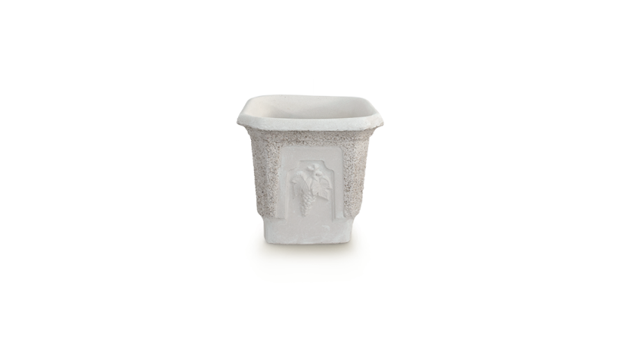 Vaso quadrado de uvas